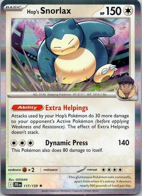 Hop's Snorlax - Rare Journey Together - 117/159 N