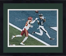 Framed DeVonta Smith Eagles Super Bowl LIX Champs Signed 16x20 Super Bowl Photo