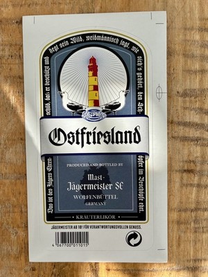 Jägermeister Aufkleber (Decal - Flaschen) Motiv Ostfriesland 