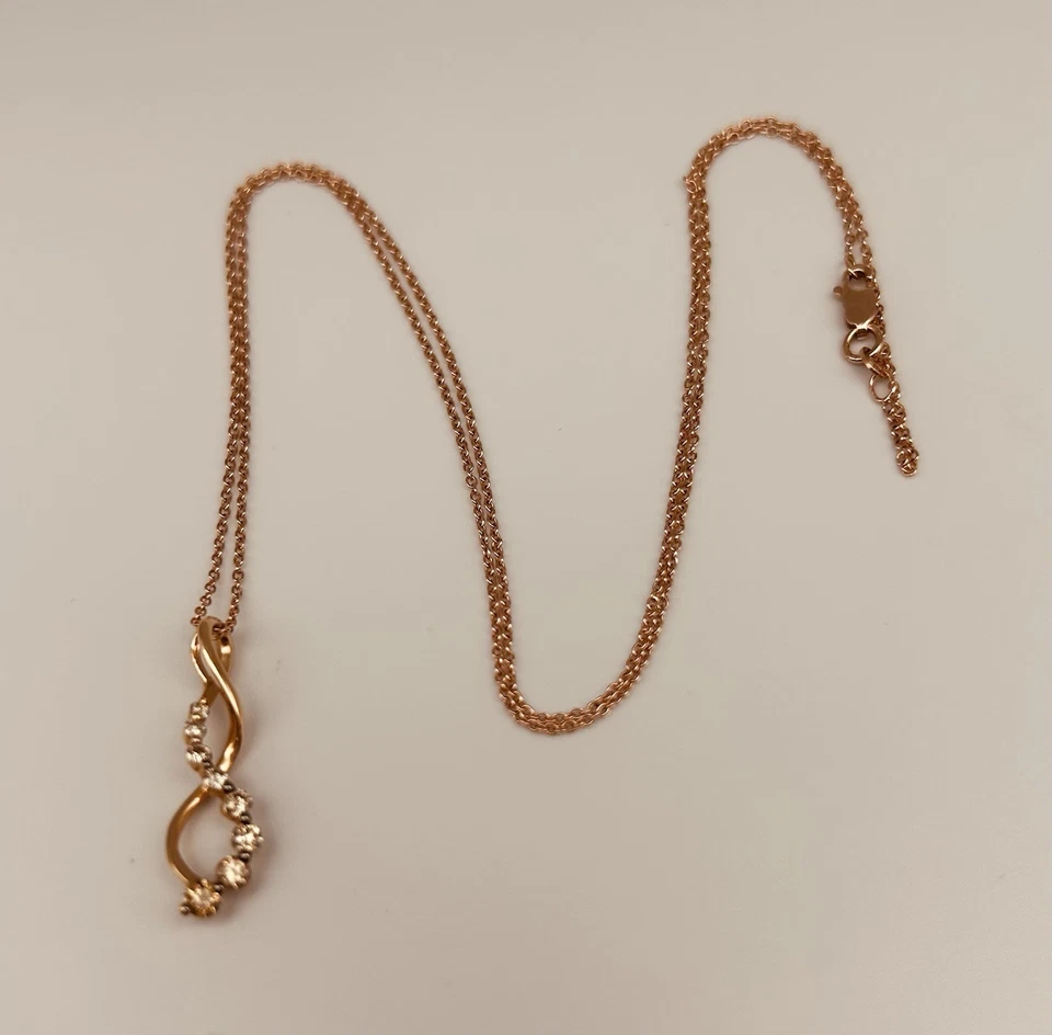 Colgante de diamantes LeVian de oro rosa de 14 quilates marrón natural “chocolate” 18" precio de venta sugerido por el fabricante $1,799 Foto 3 de 4