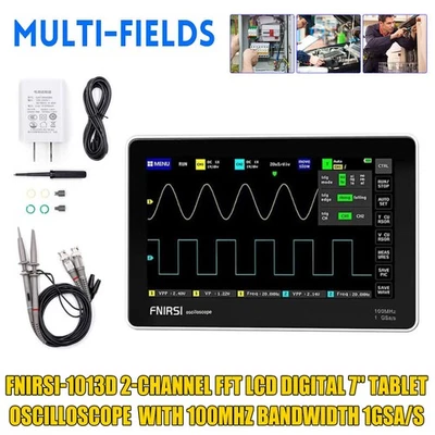 FNIRSI-1013D 2-Kanal Oszilloskop 7" Tablet & 100MHz Bandbreite 1GSa/s NEU DE - Bild 1 von 4