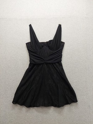 Oh Polly Women Mini Dress 4 Black Draped Bust Sweetheart Neck Back Zip  Cocktail | eBay