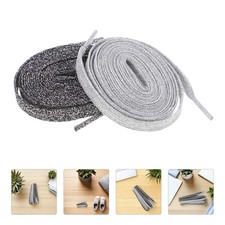 2 Pairs Sports Shoelaces Strings for Sneakers Rope Athletic Black