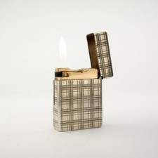 Rare Hermes Vintage ST Dupont Line 1 1S BS Small Lighter. Silver. Made in France