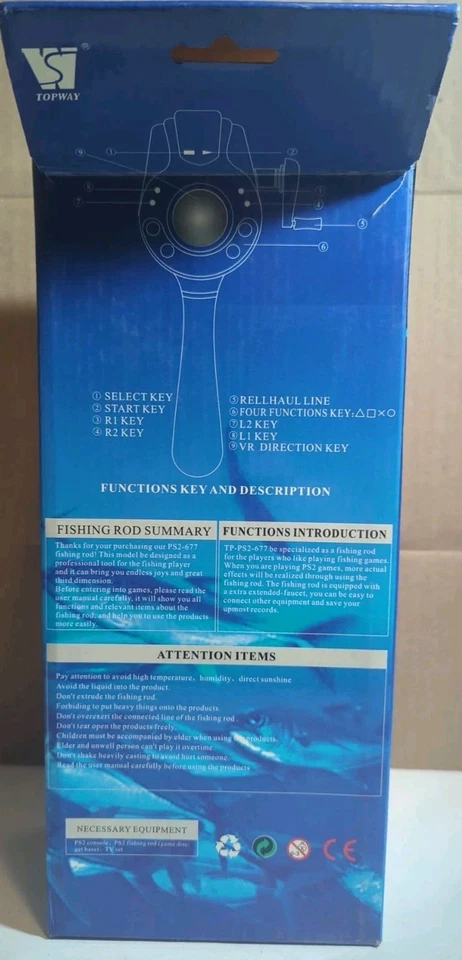 Topway Fishing Rod Controller For PlayStation 2 PS2 - PS2-677 - Open Box - Image 2 of 3