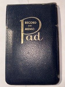 Vtg Record And Memo Pad Early 1900’s Partially Used Royal Vernon Line No. 10-14