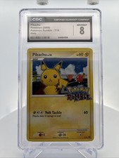 Pokémon TCG 2009 Holo Rumble Pikachu 7/16 CGC 8 on eBay