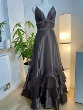 Abendkleid Braun Glitzer ✨ Elegant mit Stufenrock – Gr. 40 – Neu mit Etikett