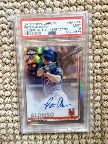 2019 Topps Chrome - Rookie Autographs Pete Alonso #RA-PA Refractor /499 (AU, RC)