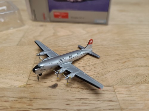 Herpa ART.510233 1:500 Flugzeug Swiss Air Douglas DC-4 mit Registration Ovp - Picture 3 of 8