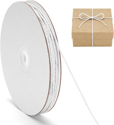 White Cotton String - 2Mm 328Ft Cotton Butchers Twine String for Gift Wrapping, 