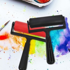 3 Pcs Painting Roller Manual Rubber Craft Print Making Materials