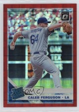 2019 Donruss Optic Rated Rookies Red Pandora Prizm 30/99 Caleb Ferguson #62 2c0