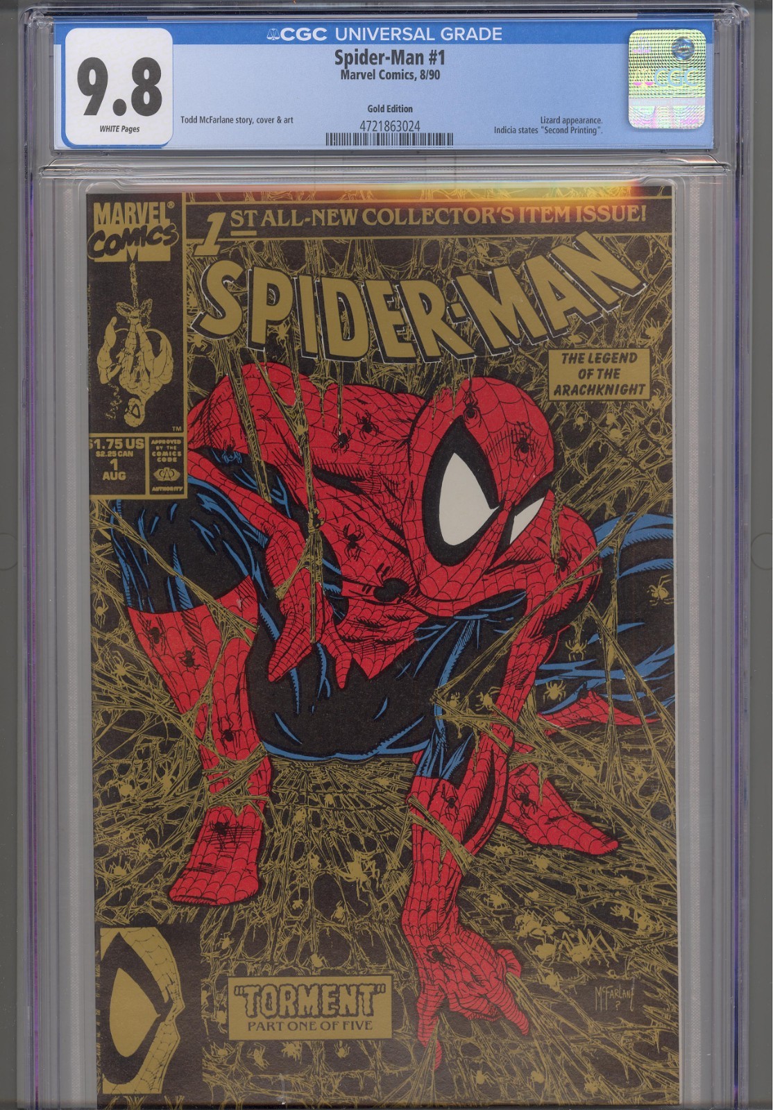 Spider-Man #1 (2nd Printing Gold Edition) Value - GoCollect