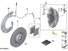 BMW X1 U11 vorne rechter Bremssattel 34108876820 Neue Echtheit