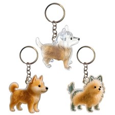 Dog Hair Collector Keychain Dog Shape Pet Hair Storage Container Pendant
