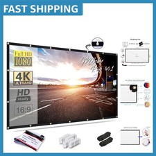 Anti-Crease 150 Inch Projector Screen for Indoor/Outdoor Double Sided Viewing