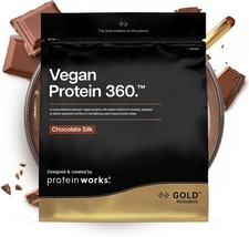 Protein Works | Vegan Protein 360 - Gold, Chocolate Silk, 500g | 100% Plant Base