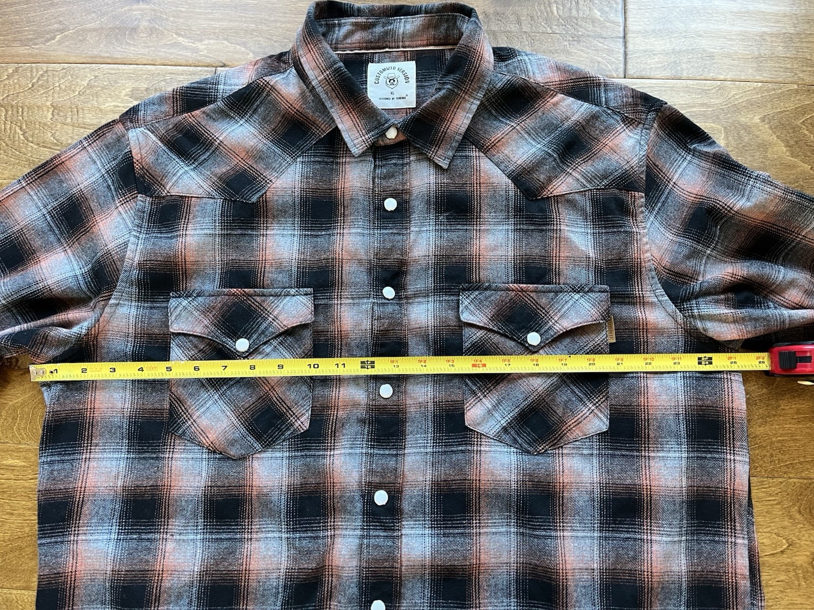 Dubinik Customized Version Plaid Flannel Snap Wes… - image 7