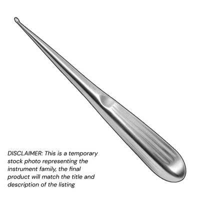 Set of 3 Hibbs-Spratt Spinal Curettes, 8'', Oval Cup, Size 1 (3x5 mm), Premium