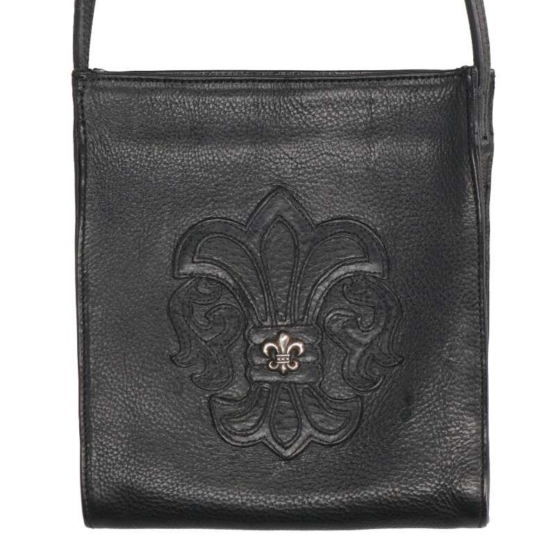 Chrome Hearts SQ PKT BS FLUER Fraser Shoulder Bag Black x Sier 031062 r51_02