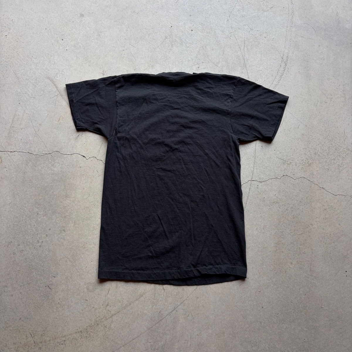 Vintage 90s Fruit of the Loom Black Pocket T-Shirt Mens Large Made in USA View 3