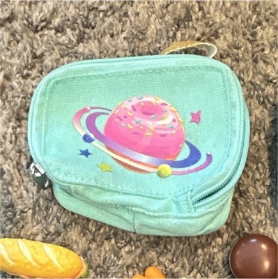 Turquoise Doll Bag Set with Bottle, Sandwich, Carrots, Chocolate