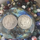 A 1892 CC & 1892 O Morgan Silver Dollar, Better Date 90% Silver U.S. Coin