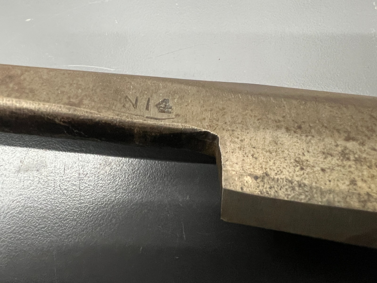 (F) VINTAGE ANTIQUE D.R. BARTON 10" CURVED BLADE DRAW KNIFE - CLEAN! - USA