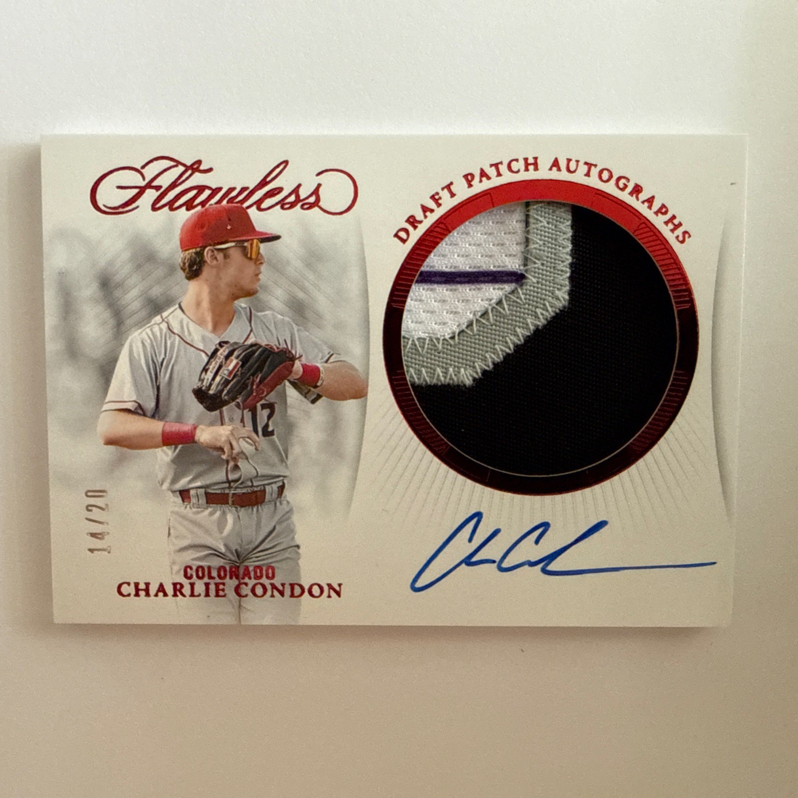 2025 PANINI FLAWLESS CHARLIE CONDON PATCH AUTO /20 view 1