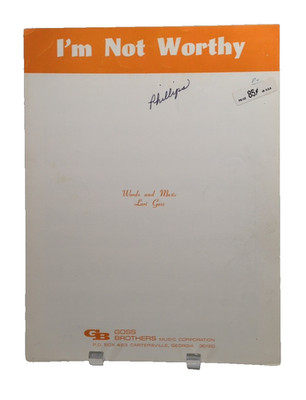 Im Not Worthy Sheet Music Lari Goss 60s Religious Gospel Piano Vocals       F4Ai