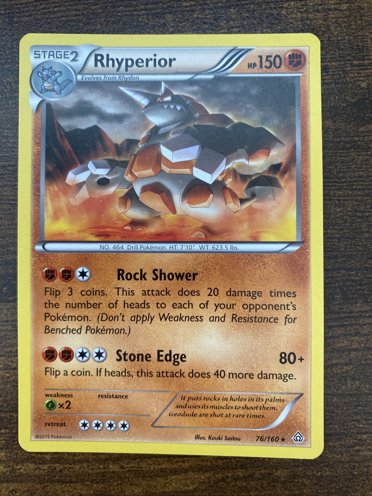 Rhyperior Non Holo Rare XY Primal Clash 76/160