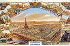 1889 PARIS EXPOSITION UNIVERSELLE LANDMARKS TOURISM FRENCH VINTAGE POSTER REPRO