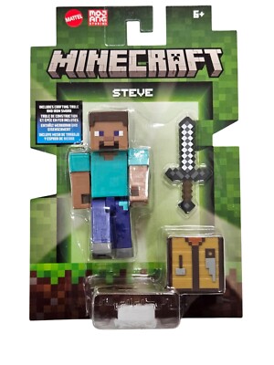 Minecraft Steve Action Figure + Accessories   Mattel JCN28