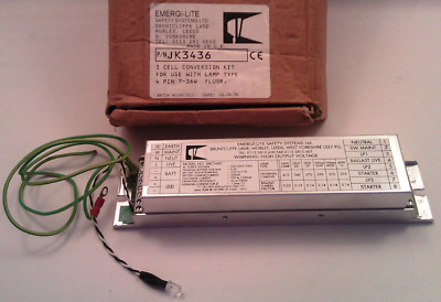 Emergi-Lite 3 Zellen Umbausatz zur Verwendung mit Lampe Typ 4 Pin 7-36W JK3436
