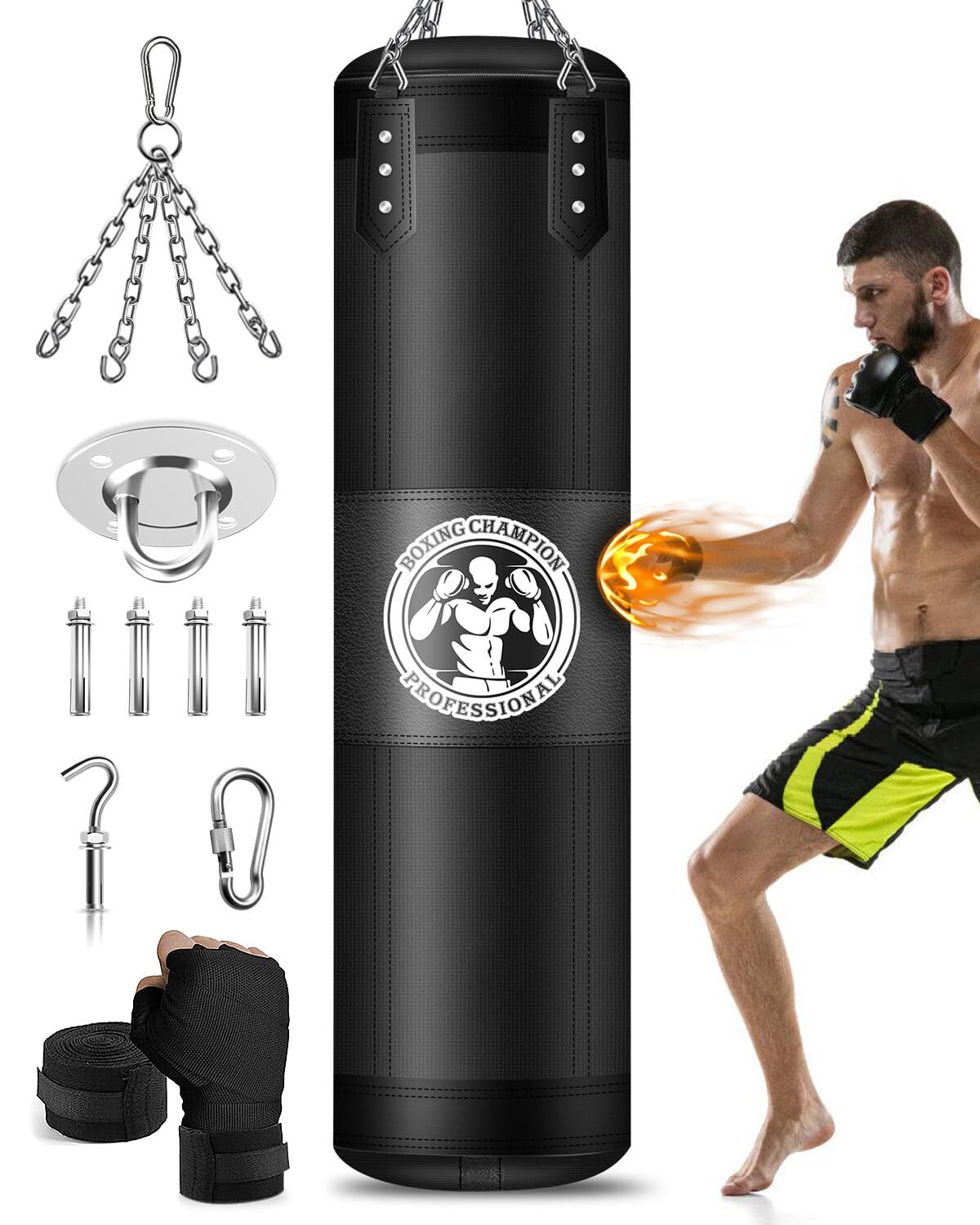 Hanging Punching Bag for Adults 4FT Oxford Boxing Heavy Bag Heavy Boxing Bag