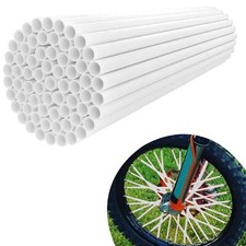 Universal Dirt Bike Spoke Skins 72Pcs Wheel Wraps for 8"-21" Rims White
