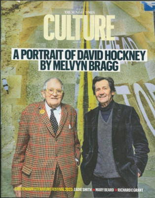 Sunday Times Culture Magazine, David Hockney, Melvyn Bragg, Zadie S 20.8.23
