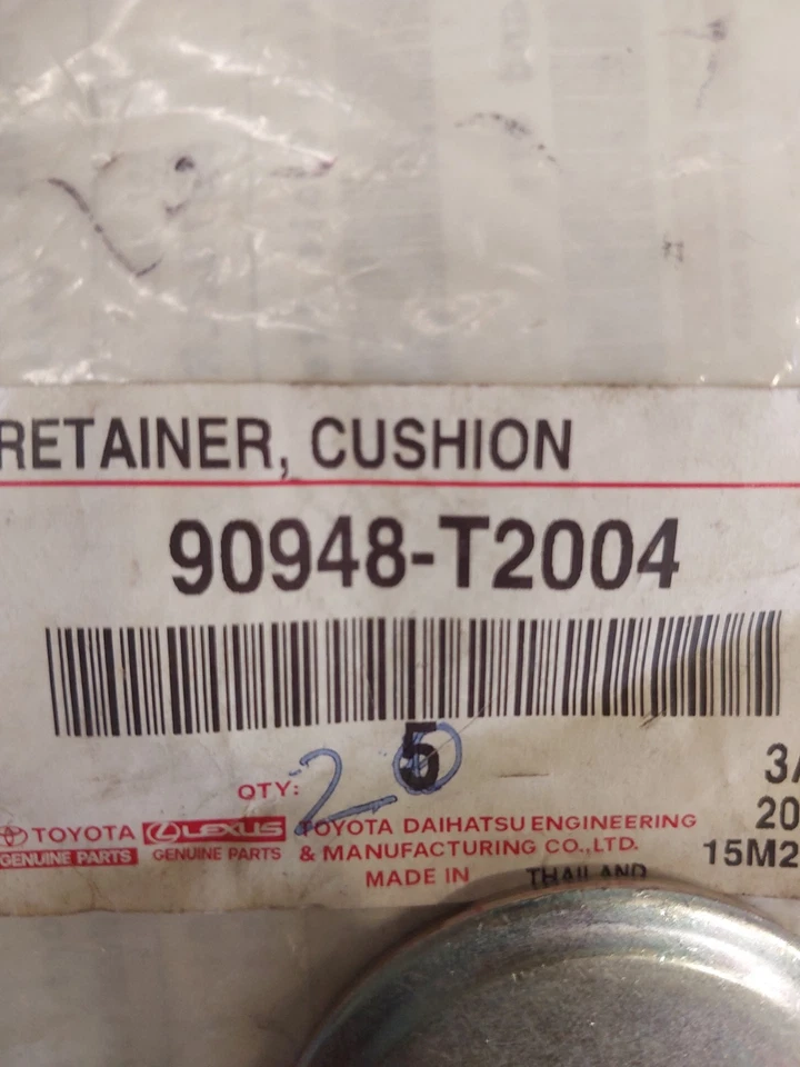 Cojín retenedor para Toyota Innova Crysta Kijang y Toyota Fortuner 90948-T2004 Foto 4 de 4