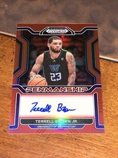2022 Prizm Draft Picks College Penmanship Red /199 Terrell Brown Jr Auto