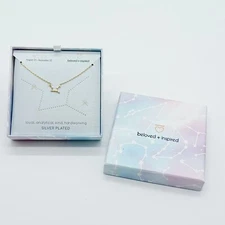 Beloved + Inspired Virgo Silver Plated Necklace-Zodiac Sign