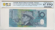 First Prefix AA06 2006 Macfarlane Henry $10 Banknote PCGS 67 PPQ