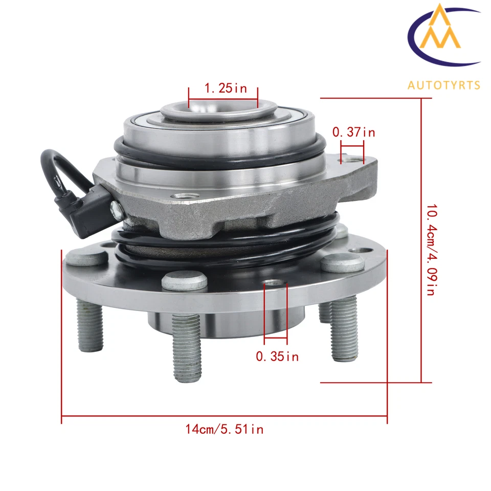 Conjunto de buje de cojinete de rueda delantera para Chevy Blazer S10 GMC Sonoma Jimmy 513124 Foto 3 de 4