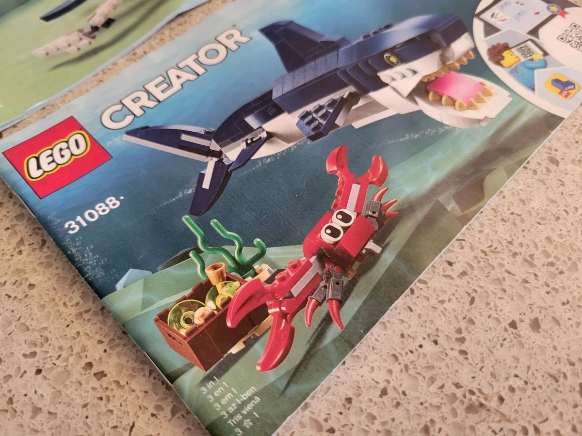 seaページ LEGO Creator #31088 Deep Sea Creatures (2019) Instructions Only