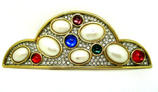 Vintage Fashion Belt Buckle Accessocraft NYC Large 1980s 1990s Glam Womens