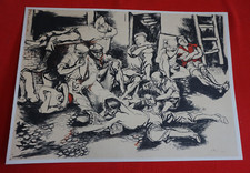 Renato Guttuso Fotolitografia Muratori a riposo 1945 stampa