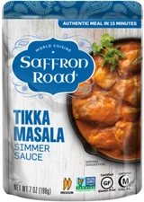 Saffron Road Tikka Masala Simmer Sauce - Medium - Gluten Free, Vegetarian - 7 oz
