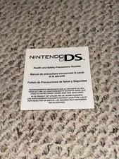 Nintendo DS Health And Safety Precautions Booklet