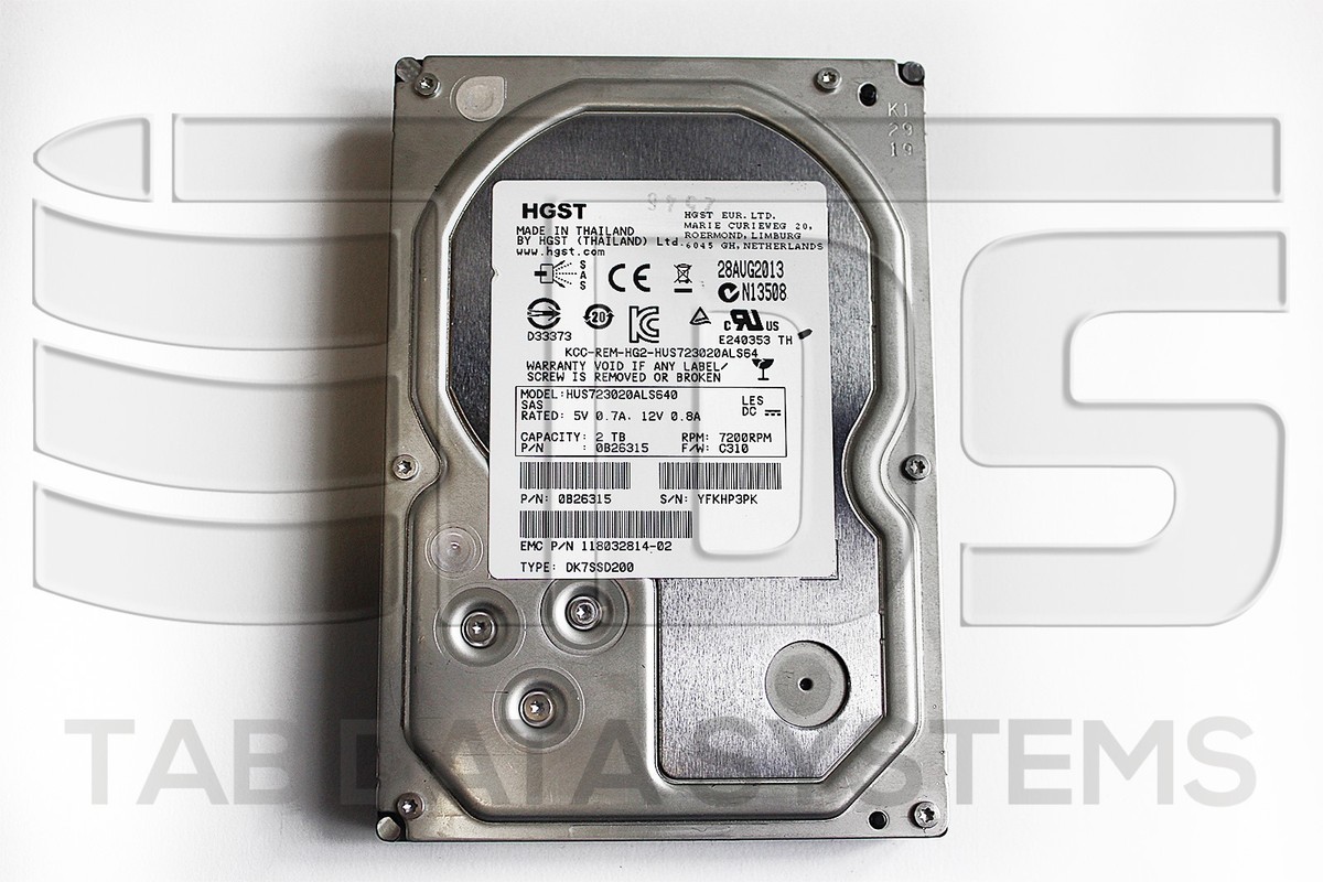 Hitachi HGST Ultrastar HUS723020ALS640 2TB 7.2K 3.5