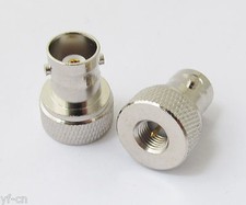 100x BNC Female Jack to SMA Male Disc RF Coaxial Connector Adapter Nickel Plated